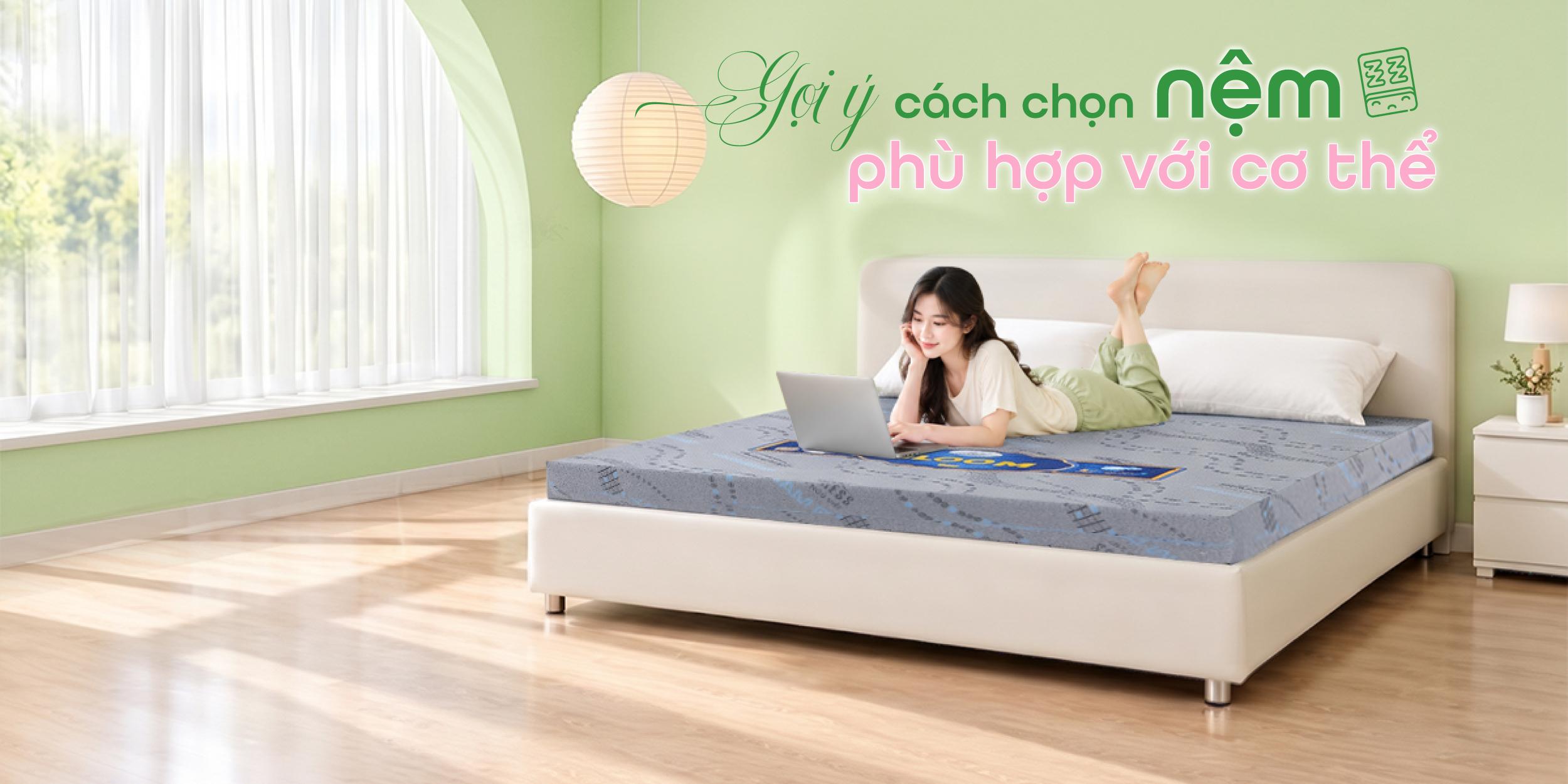 Gợi ý cách chọn nệm phù hợp với cơ thể để ngủ ngon mỗi tối