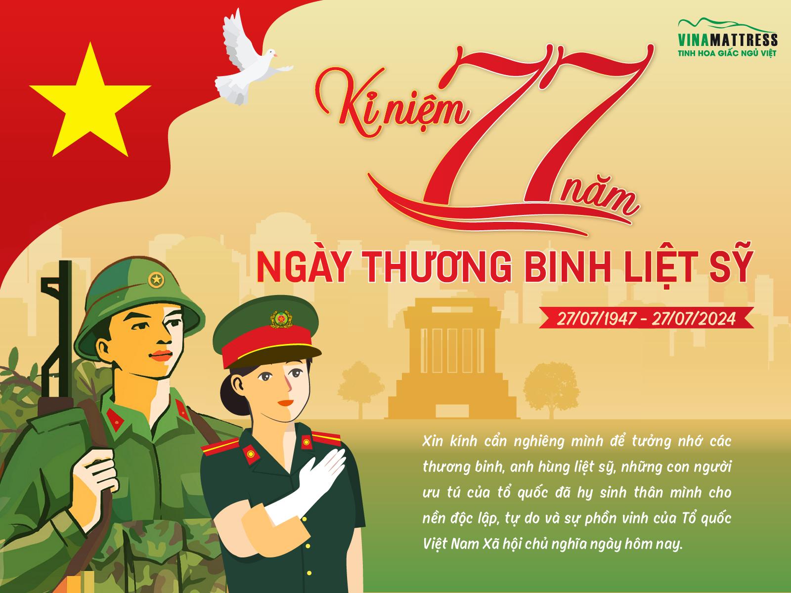 Kỉ niệm 77 năm ngày Thương Binh Liệt Sỹ 27/07/1947 - 27/07/2024