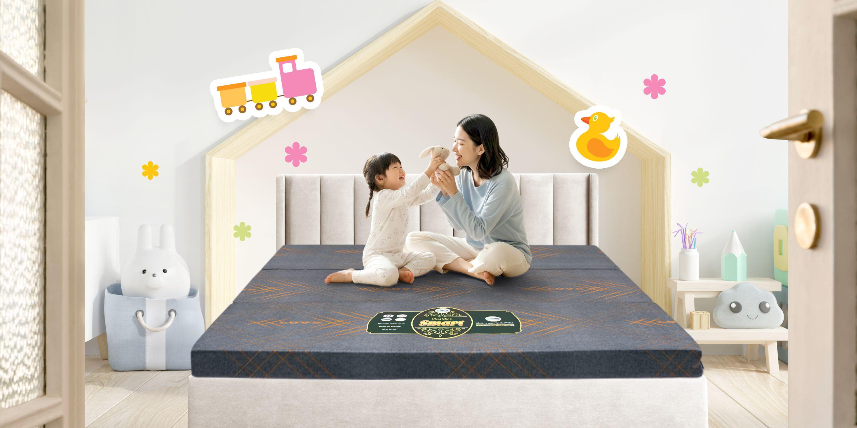 Trẻ em nằm nệm bông ép được không? Đừng quyết định khi chưa biết những điều này